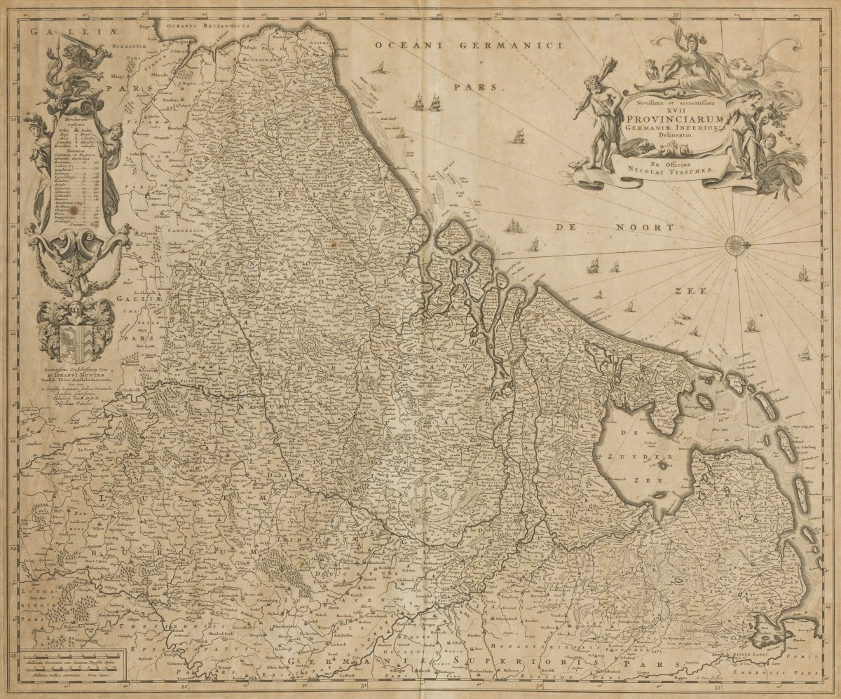 Nicholaas Visscher, Germaniae Inferioris XVII Provinciarum uit Atlas Minor Sive Geographia Compendosia, ... Amsterdam, 1683-1696.