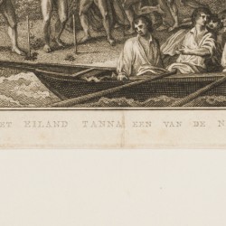 James Cook; Landing op het eiland Tanna een van de nieuwe Hebriden.