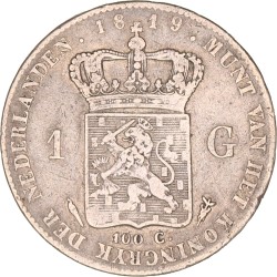 1 Gulden. Willem I. 1819 U. Fraai / Zeer Fraai.