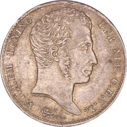 ½ Gulden. Willem I. 1819 U. Prachtig.