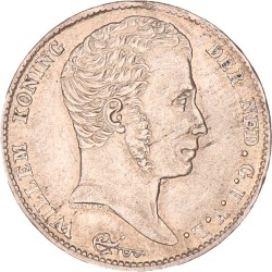 ½ gulden. Willem I. 1818 U. Prachtig.