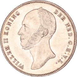 ½ gulden. Willem I. 1848. UNC.