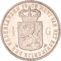 ½ gulden. Wilhelmina. 1905. Prachtig.