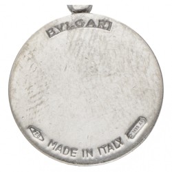 'BVLGARI BVLGARI' 18 kt. witgouden collier en hanger bezet met ca. 0.09 ct. diamant.