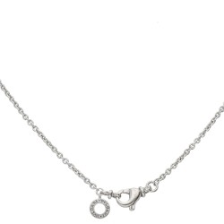 'BVLGARI BVLGARI' 18 kt. witgouden collier en hanger bezet met ca. 0.09 ct. diamant.