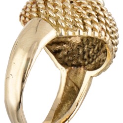 14 kt. Geelgouden vintage ring bezet met ca. 0.12 ct. natuurlijke smaragd.