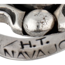 Harold Trujillo Navajo sterling zilveren Native American turkoois ring.