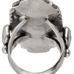 Harold Trujillo Navajo sterling zilveren Native American turkoois ring.