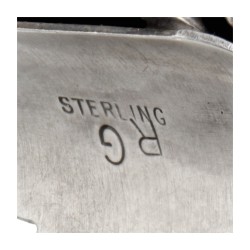 Raymond Gasper Zuni sterling zilveren Native American ring bezet met onyx.