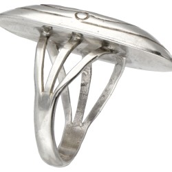 Ben Begay Navajo sterling zilveren Native American ring bezet met bloedkoraal.