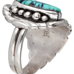 Yazzie Family Navajo sterling zilveren Native American ring bezet met turkoois.