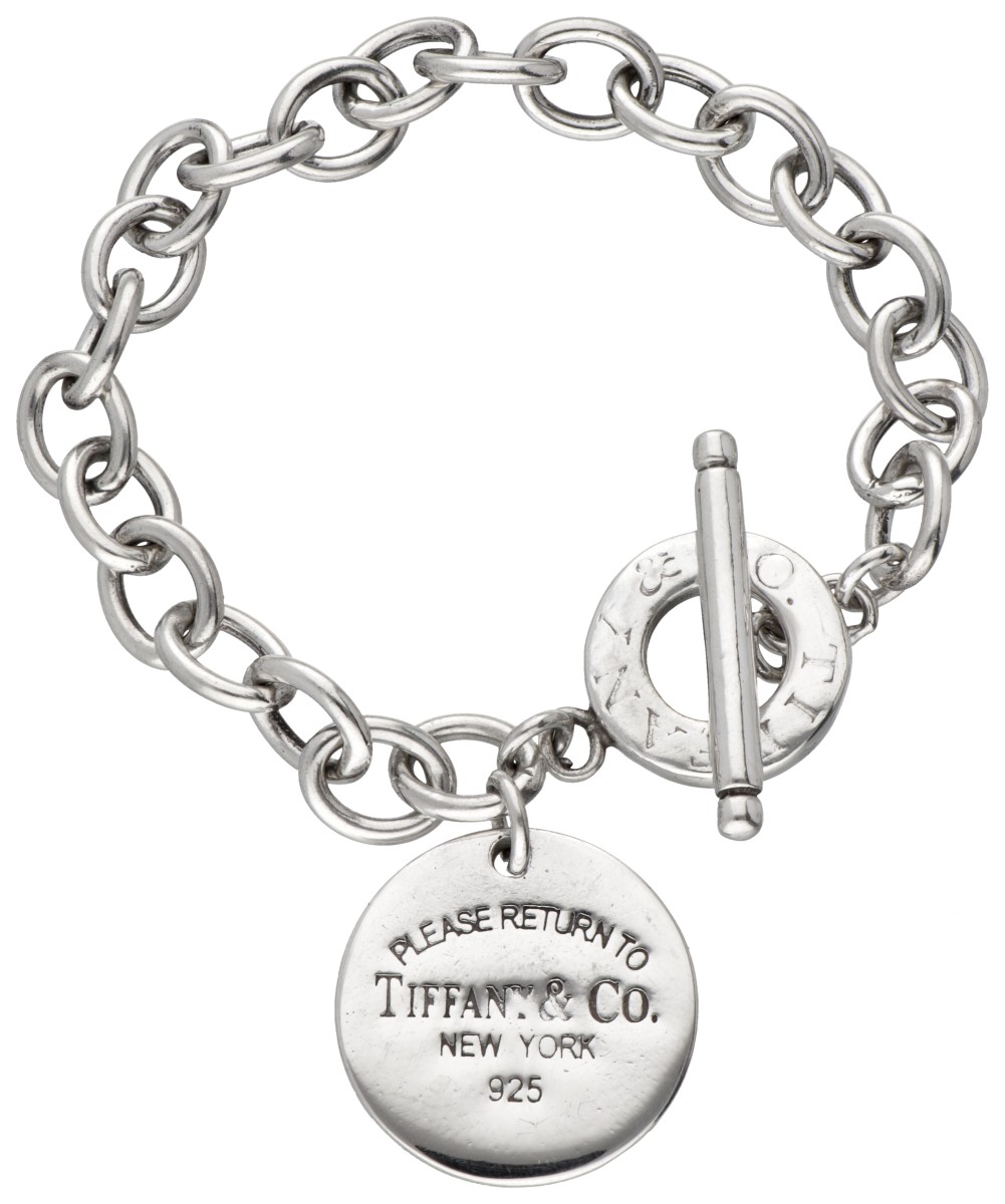 Sterling zilveren 'Please Return to Tiffany & Co.' schakelarmband.