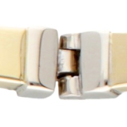 14 kt. Bicolor gouden armband bezet met ca. 0.72 ct. diamant.