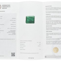 IGI-gecertificeerde natuurlijke smaragd 6.60 ct.