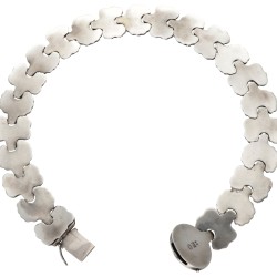 Unieke sterling zilveren no.30 'Paris' collier bezet met labradoriet door Georg Jensen.