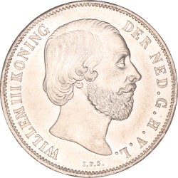 1 Gulden. Willem III. 1851. UNC -.