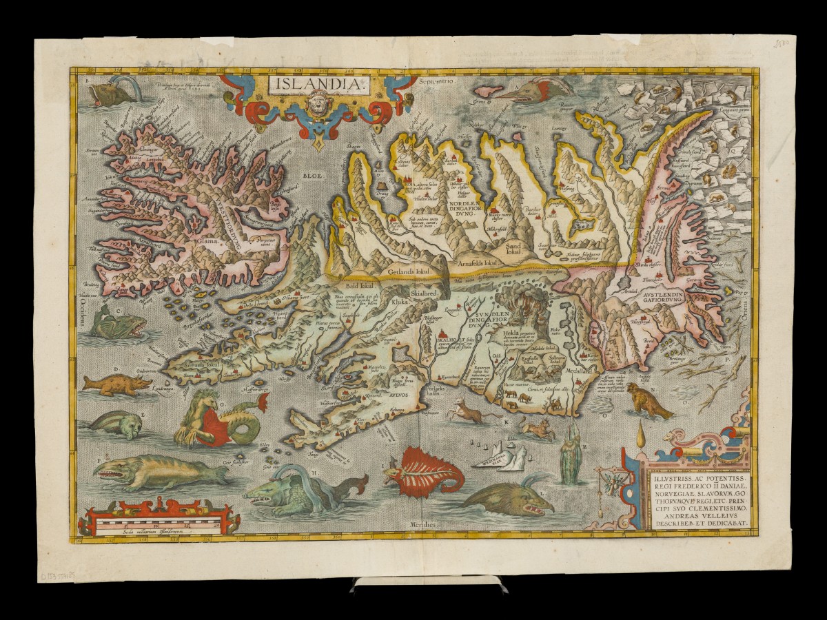 Abraham Ortelius (Antwerpen 1527 - 1598), Landkaart van IJsland - Islandia, Antwerpen, ca. 1584.