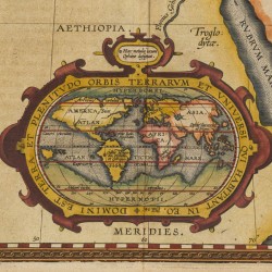 Abraham Ortelius (Antwerpen 1527 - 1598), Een landkaart van de antieke wereld - Geographia Sacra, 1598.