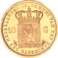 10 gulden goud. Willem I. 1839. UNC -.