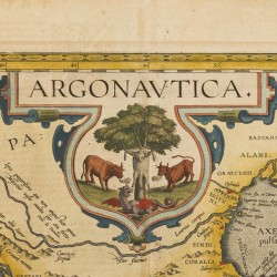 Abraham Ortelius (Antwerpen 1527 - 1598), Landkaart voorstellende de zeereis van Jason en de Argonouten - Argonautica, Antwerpen, na 1601.