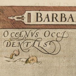 Abraham Ortelius (Antwerpen 1527 - 1598), Landkaart voorstellende Noord-Afrika - Barbariae et biledulgerid (...), Antwerpen, ca. 1590.