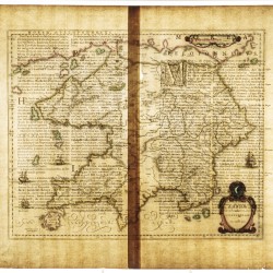 Guiljelmus BLAEU (1600-1699), Landkaart van Griekenland - Morea olim Peloponessis, Amsterdam, 1666.