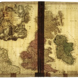 Johann Baptista HOMANN (1664-1724), Een landkaart van Engeland, Schotland, en Ierland - Magnae Britanniae, Nuremberg, 1749.