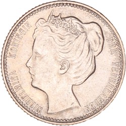 25 Cent. Wilhelmina. 1904. UNC -.