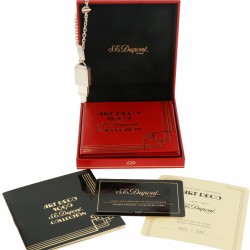 S.T. Dupont Sleutelhanger ART-DECO 1996 collection zilver.