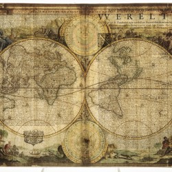 Daniel STOOPENDAEL (1672-1726), Landkaart van de wereld - 'Orbis Terrarum Tabula Recens Emendata et in Lucem', 1704.