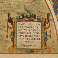 Abraham Ortelius (Antwerpen 1527 - 1598), Landkaart van (3) regio's in Spanje: Toledo, Gipuzkoa (Baskenland) en de Golf van Cádiz - Carpetaniae partis descr. 1584 / Guipus Coae Regiones Typus / Hanc Insulam Perlustrabat (...), Antwerpen, ca. 1584.