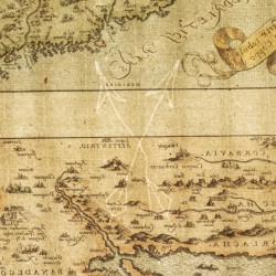 Abraham Ortelius (Antwerpen 1527 - 1598), Landkaart van (3) regio's in Europa: 'Drava' (Karinthië, Oostenrijk), Adriatische Zee, Zadar en Sibenik (Kroatië) - Carinthiae Ducatus(...) / Maris Hadriatic Pars / Zarae(...), Antwerpen, ca. 1590.