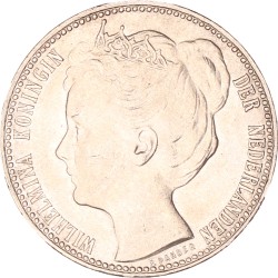 1 Gulden. Wilhelmina. 1901. Prachtig / UNC.