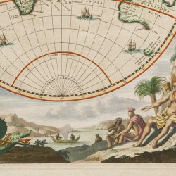 Daniel STOOPENDAEL (1672-1726), Landkaart van de wereld - 'Orbis Terrarum Tabula Recens Emendata et in Lucem', ca. 1680.