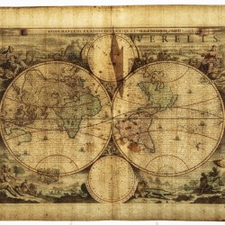 Daniel STOOPENDAEL (1672-1726), Landkaart van de wereld - 'Orbis Terrarum Tabula Recens Emendata et in Lucem', ca. 1680.