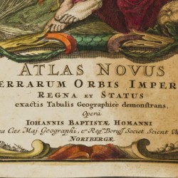 Johann Baptista HOMANN (1664-1724), Frontispice (gravure titelpagina) uit de 'Atlas Novus' - Atlas Novus Terrarum Orbis Imperia (...), 1720.