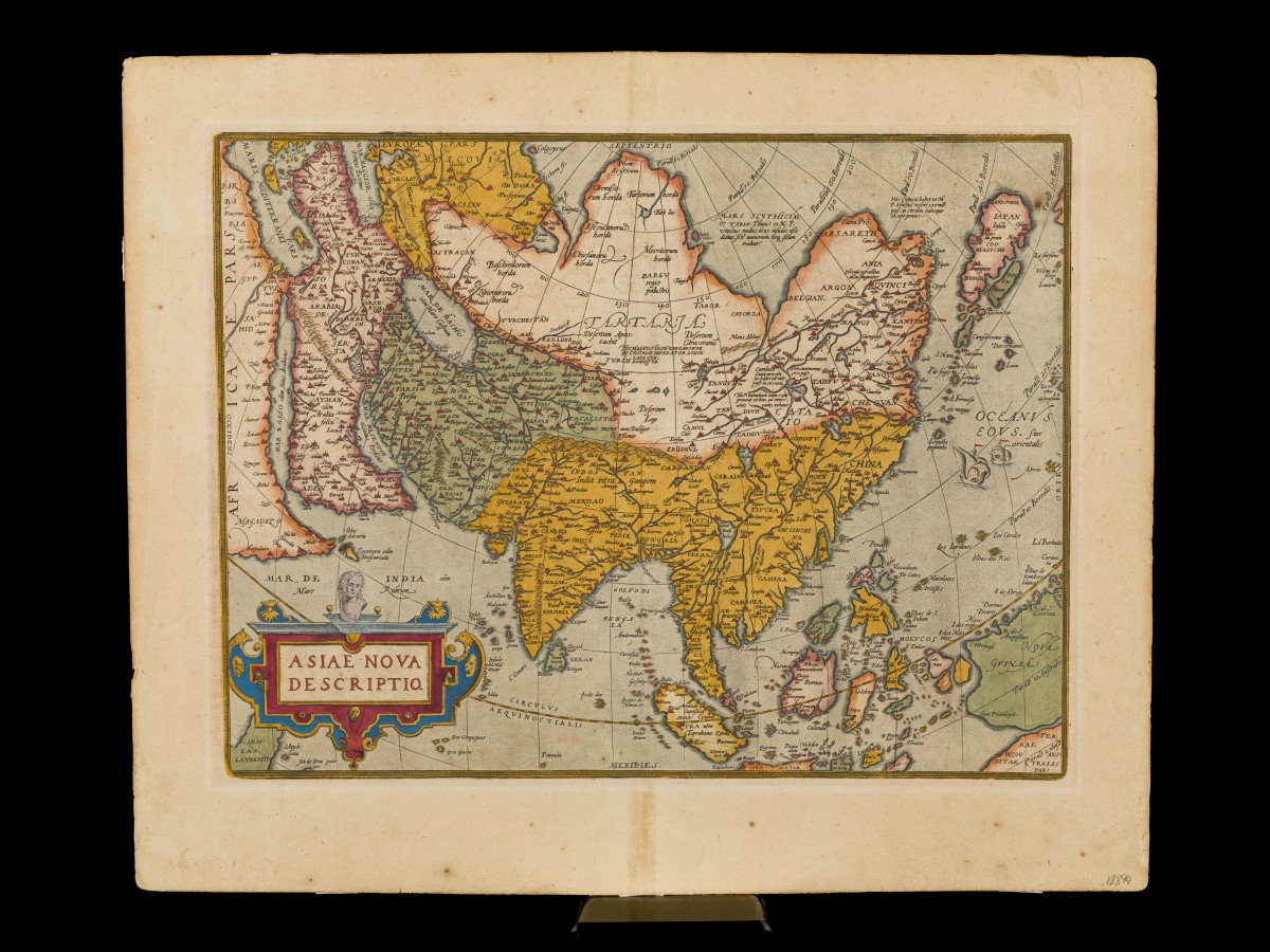 Abraham Ortelius (Antwerpen 1527 - 1598), Landkaart van Azië - Asiae nova descriptio, 1570.