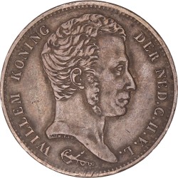 1 Gulden. Willem I. 1824 U. Zeer Fraai +.