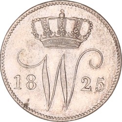 25 Cent. Willem I. 1825 U. UNC -.