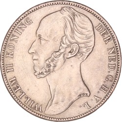 1 Gulden. Willem II. 1844. Prachtig -.