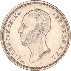 25 Cent. Willem II. 1848. UNC.