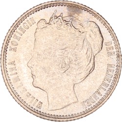 25 Cent. Wilhelmina. 1898. UNC.