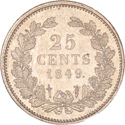 25 Cent. Willem II. 1849. FDC.