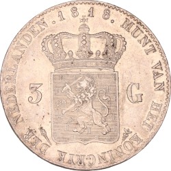 3 Gulden. Willem I. 1818 U. Zeer Fraai +.