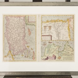 Abraham Ortelius (Antwerpen 1527 - 1598), (112), Landkaart voorstellende Anatolia, Egypte en Cartagena, 16e eeuw..