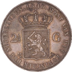 2½ Gulden. Willem I. 1840. Prachtig.