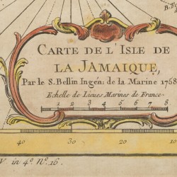 Jacques Nicolas Bellin (1703 - 1772), Een landkaart van Jamaica, par le S. Bellin, 1758.
