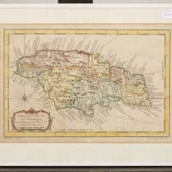 Jacques Nicolas Bellin (1703 - 1772), Een landkaart van Jamaica, par le S. Bellin, 1758.