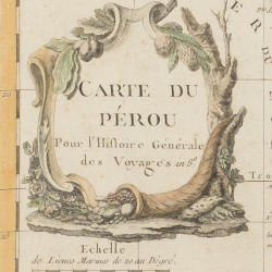 Drie landkaarten voorstellende diverse regio's in de wereld: Cuba (Rigobert Bonne), Peru (N. Bellin), Martinique (Tirion), 18e eeuw.