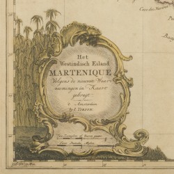 Drie landkaarten voorstellende diverse regio's in de wereld: Cuba (Rigobert Bonne), Peru (N. Bellin), Martinique (Tirion), 18e eeuw.